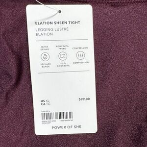 Athleta Elation Sheen Tight - Plum